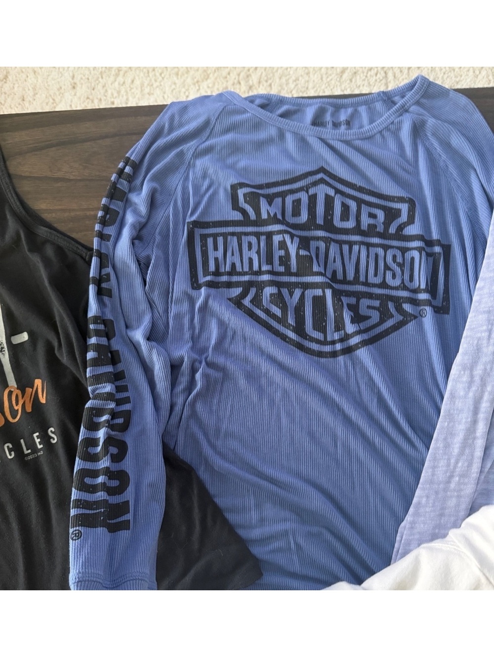 Harley Davidson lotBlue long sleeve jacket and tank size L - Picture 6 of 6